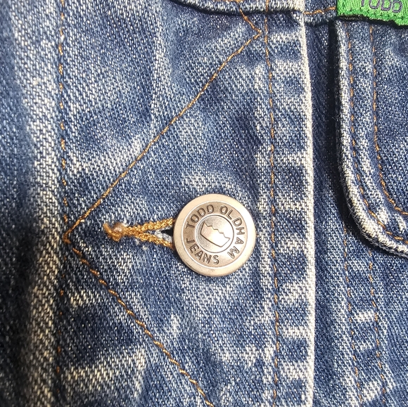 Rare Vintage Todd Oldham Flames Y2K Denim Jacket - Medium - Picture 5 of 7